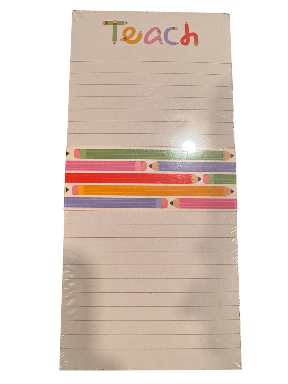 Teach Notepad with Colorful Pencil Design